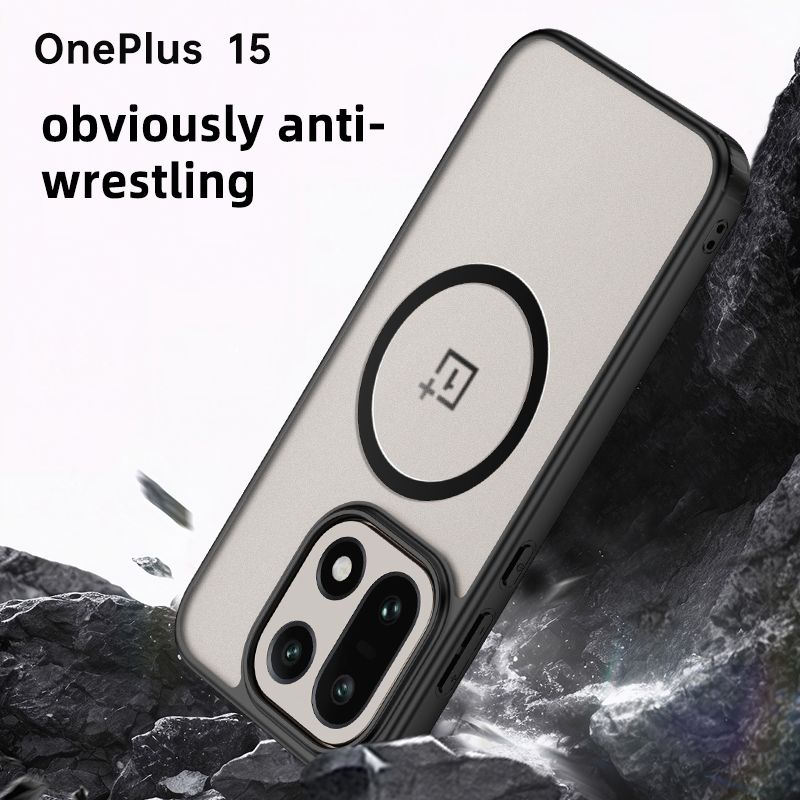 Cover Case for OnePlus 15 15T 13T Shockproof Matte Clear Soft TPU Hard PC Phone Case with Magnetic Back Cover Cases