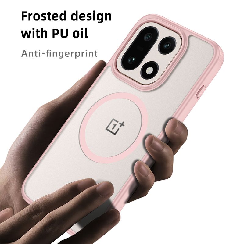 Cover Case for OnePlus 15 15T 13T Shockproof Matte Clear Soft TPU Hard PC Phone Case with Magnetic Back Cover Cases