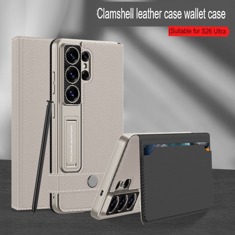 Leather PC Flip Wallet Multifunction Card Slot Wallet Phone Leather Case for Samsung Galaxy S26 Ultra Phone Cover