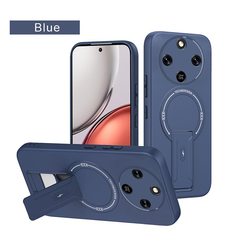 Phone Case for Honor X9D X9C X9B X9A X9C Smart X7D X6C 400 Lite 400 Pro X70 X60 X50 Pro Magic 7 6 5 Lite Luxury Anti-Drop Stand Case TPU Phone Grip Wireless Charging Skin-Friendly Mobile Phone Cover