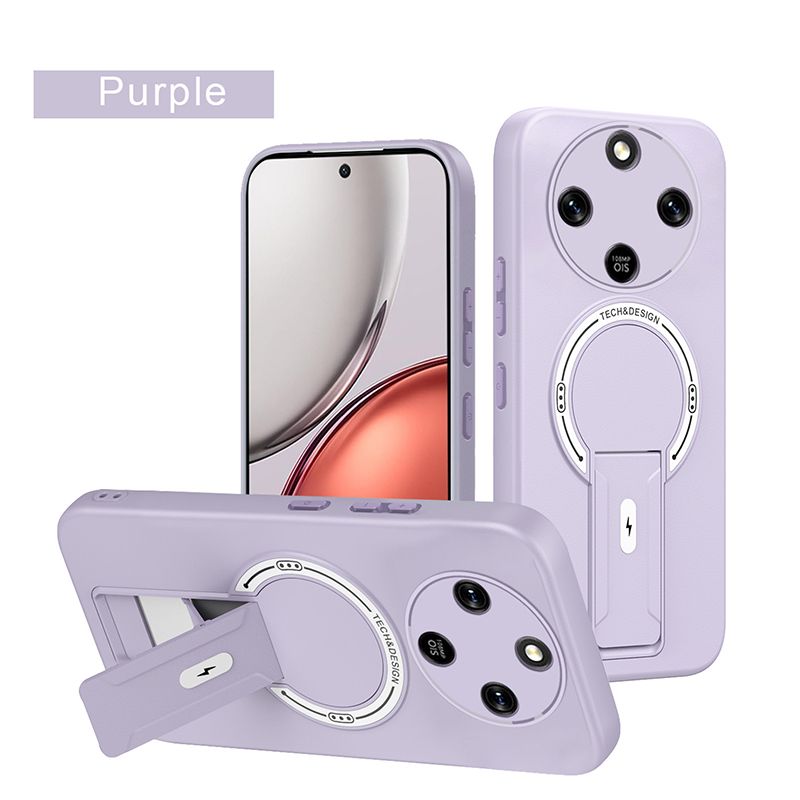 Phone Case for Honor X9D X9C X9B X9A X9C Smart X7D X6C 400 Lite 400 Pro X70 X60 X50 Pro Magic 7 6 5 Lite Luxury Anti-Drop Stand Case TPU Phone Grip Wireless Charging Skin-Friendly Mobile Phone Cover