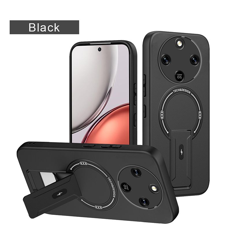 Phone Case for Honor X9D X9C X9B X9A X9C Smart X7D X6C 400 Lite 400 Pro X70 X60 X50 Pro Magic 7 6 5 Lite Luxury Anti-Drop Stand Case TPU Phone Grip Wireless Charging Skin-Friendly Mobile Phone Cover