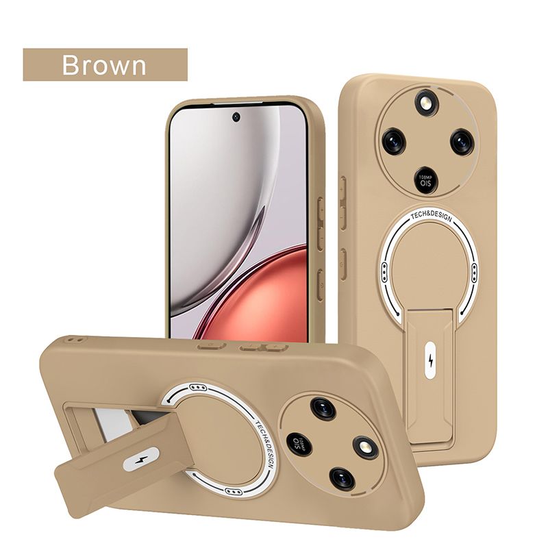 Phone Case for Honor X9D X9C X9B X9A X9C Smart X7D X6C 400 Lite 400 Pro X70 X60 X50 Pro Magic 7 6 5 Lite Luxury Anti-Drop Stand Case TPU Phone Grip Wireless Charging Skin-Friendly Mobile Phone Cover