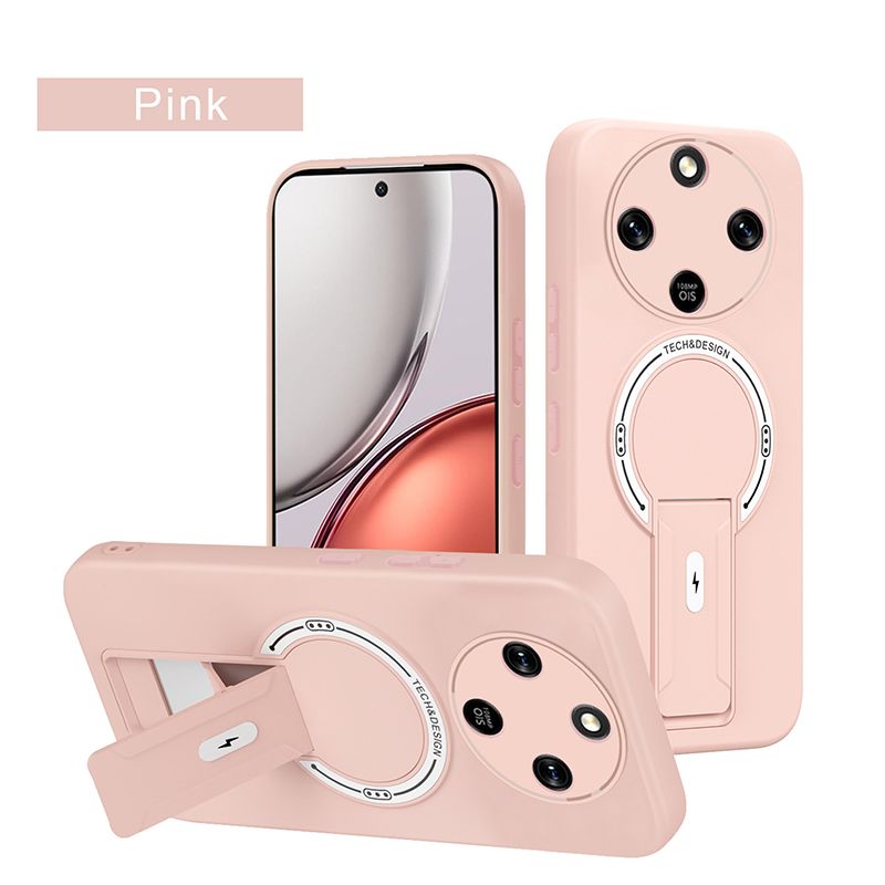 Phone Case for Honor X9D X9C X9B X9A X9C Smart X7D X6C 400 Lite 400 Pro X70 X60 X50 Pro Magic 7 6 5 Lite Luxury Anti-Drop Stand Case TPU Phone Grip Wireless Charging Skin-Friendly Mobile Phone Cover