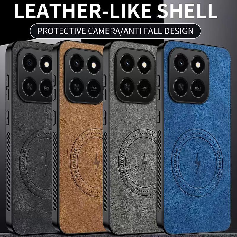 Luxury Business Phone Case for Honor X7D 6.77" inch,Honor 400 Smart 6.77" inch Magnetic Sheepskin Leather All-inclusive Back Cover