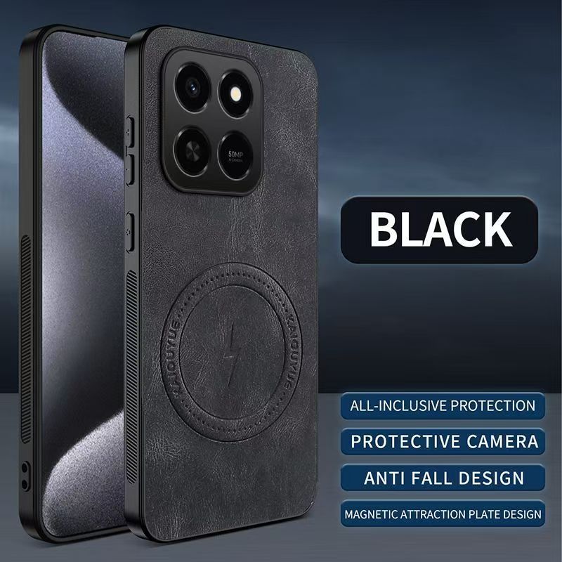 Luxury Business Phone Case for Honor X7D 6.77" inch,Honor 400 Smart 6.77" inch Magnetic Sheepskin Leather All-inclusive Back Cover