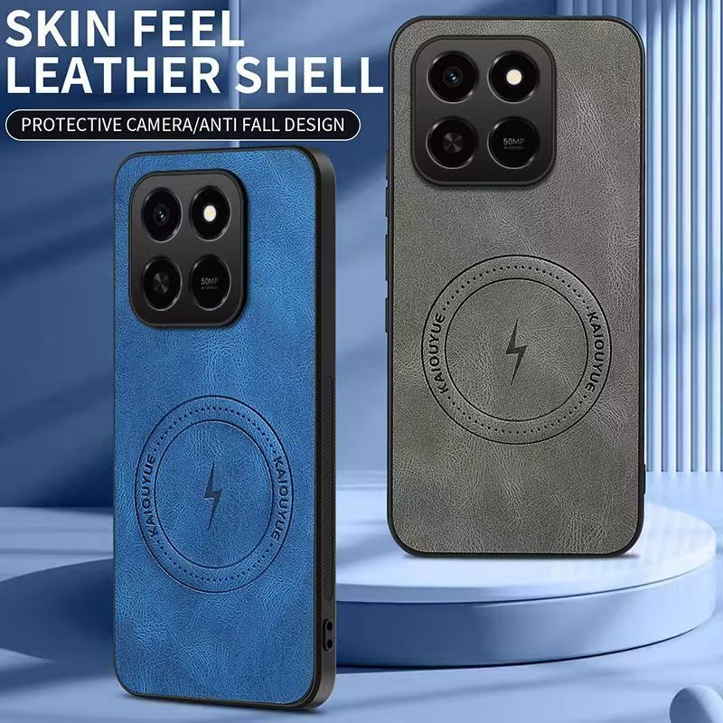 Luxury Business Phone Case for Honor X7D 6.77" inch,Honor 400 Smart 6.77" inch Magnetic Sheepskin Leather All-inclusive Back Cover