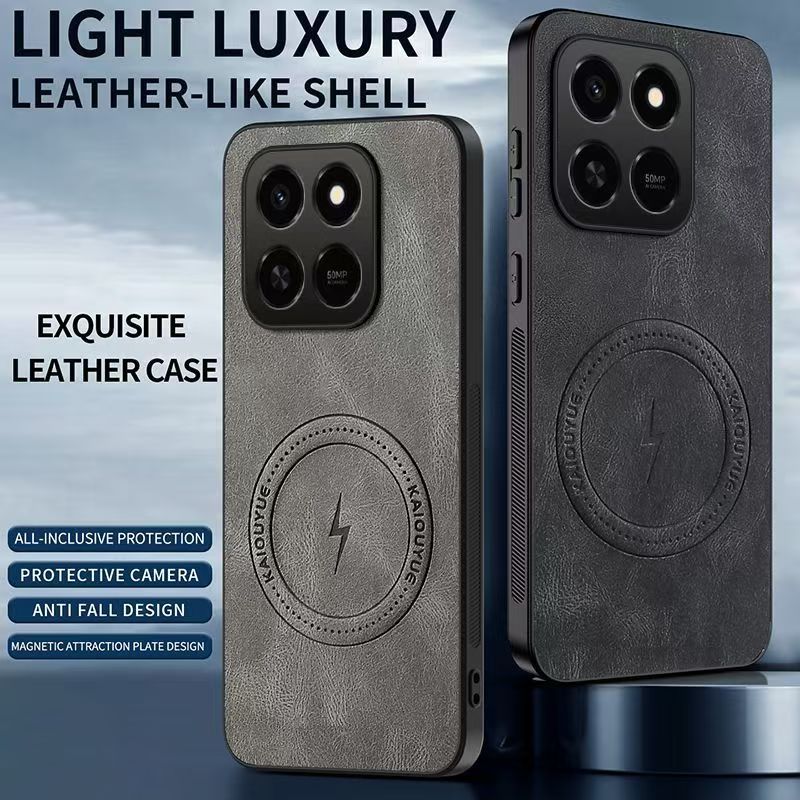 Luxury Business Phone Case for Honor X7D 6.77" inch,Honor 400 Smart 6.77" inch Magnetic Sheepskin Leather All-inclusive Back Cover