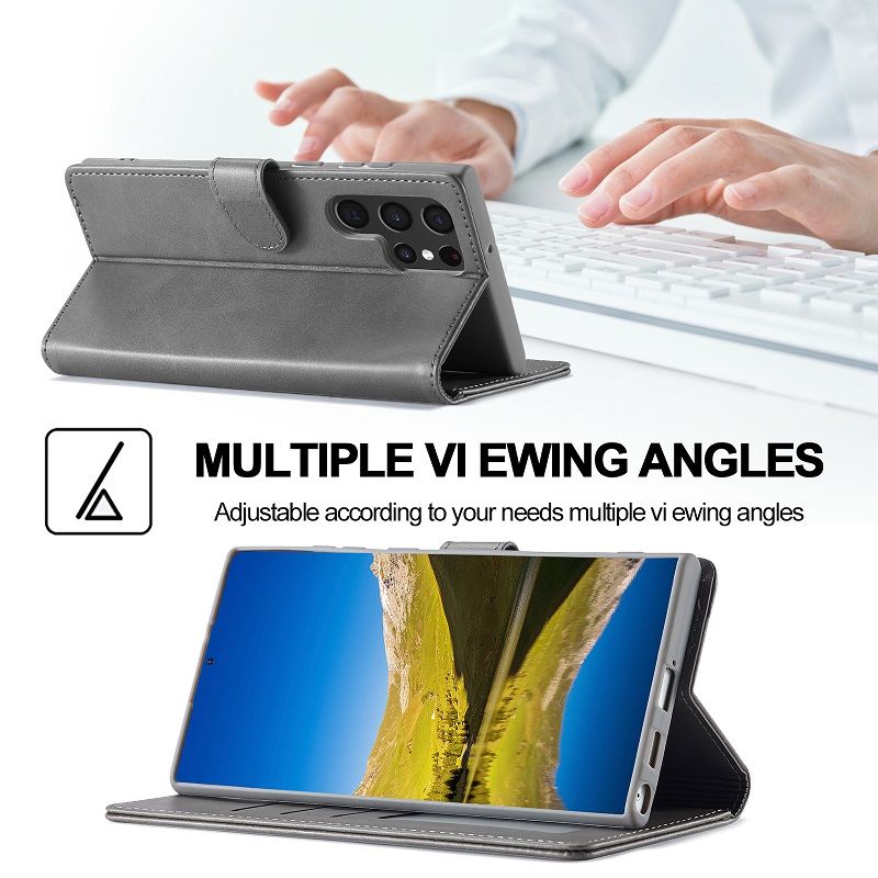 Leather Phone Case Flip Cover for Samsung Galaxy S26  Ultra S25 FE S26 Plus S24 S23 FE S22 S21 Plus S20 Note 20 Ultra 10 Plus 9 8 S10 S9 S8 Magnetic Full Body Shockproof Stand Flip Cover