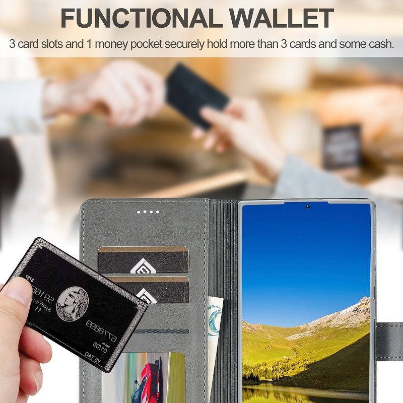 Leather Phone Case Flip Cover for Samsung Galaxy S26  Ultra S25 FE S26 Plus S24 S23 FE S22 S21 Plus S20 Note 20 Ultra 10 Plus 9 8 S10 S9 S8 Magnetic Full Body Shockproof Stand Flip Cover