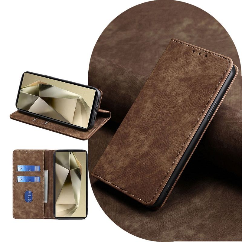 Leather Phone Case Flip Cover for Samsung Galaxy S26 Ultra S25 FE S26 Plus S24 S23 FE S22 S21 Plus S20 Note 20 Ultra 10 Plus 9 8 S10 S9 S8 Magnetic Full Body Shockproof Stand Flip Cover