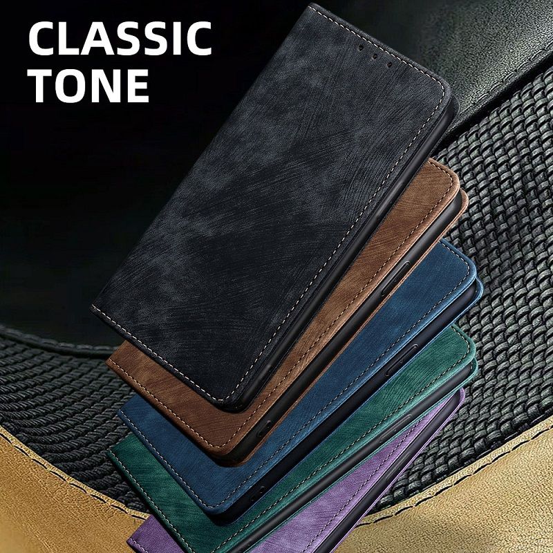 Leather Phone Case Flip Cover for Samsung Galaxy S26 Ultra S25 FE S26 Plus S24 S23 FE S22 S21 Plus S20 Note 20 Ultra 10 Plus 9 8 S10 S9 S8 Magnetic Full Body Shockproof Stand Flip Cover