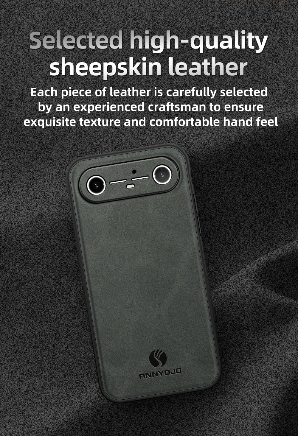 Luxury Business Phone Case for Tecno Spark Slim 4G Magnetic Sheepskin Leather Back Cover