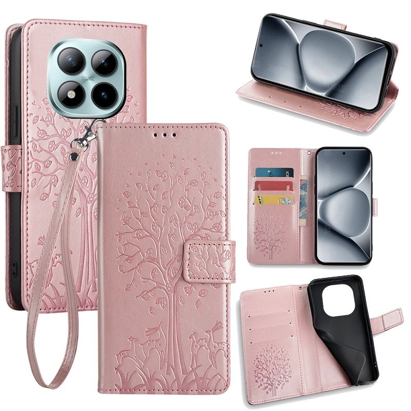 Wallet Leather Cover for Xiaomi Redmi Note 15 Pro+/Plus 15 Pro 15 Case Card Slots Magnetic Closure Shockproof Cover with Hand