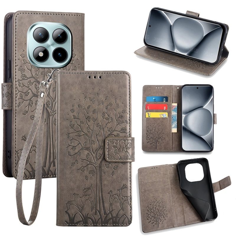 Wallet Leather Cover for Xiaomi Redmi Note 15 Pro+/Plus 15 Pro 15 Case Card Slots Magnetic Closure Shockproof Cover with Hand