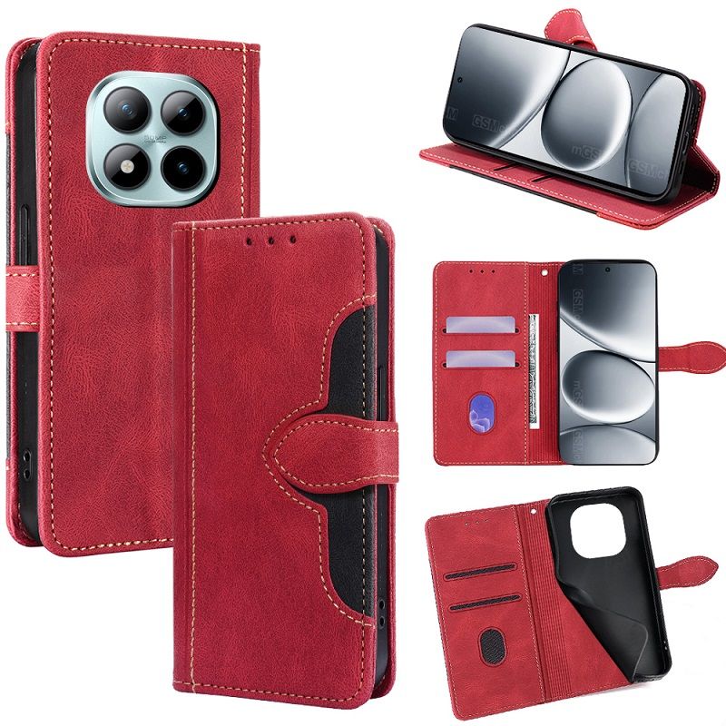 Leather Phone Case Flip Cover for Xiaomi Redmi Note 15 Pro 15 Pro+/Plus 15 [RFID Blocking] Magnetic PU Leather Stand Holder Shockproof Protection Case