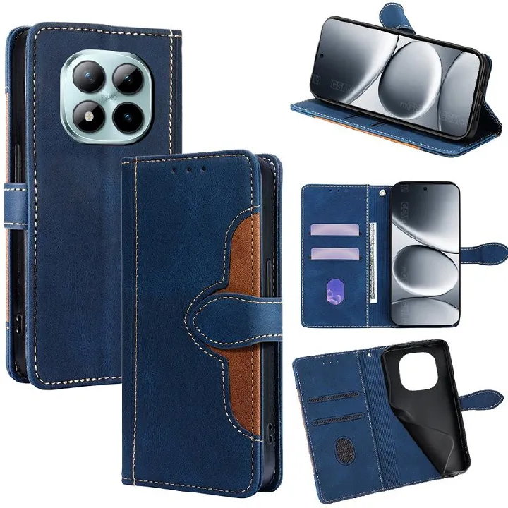 Leather Phone Case Flip Cover for Xiaomi Redmi Note 15 Pro 15 Pro+/Plus 15 [RFID Blocking] Magnetic PU Leather Stand Holder Shockproof Protection Case
