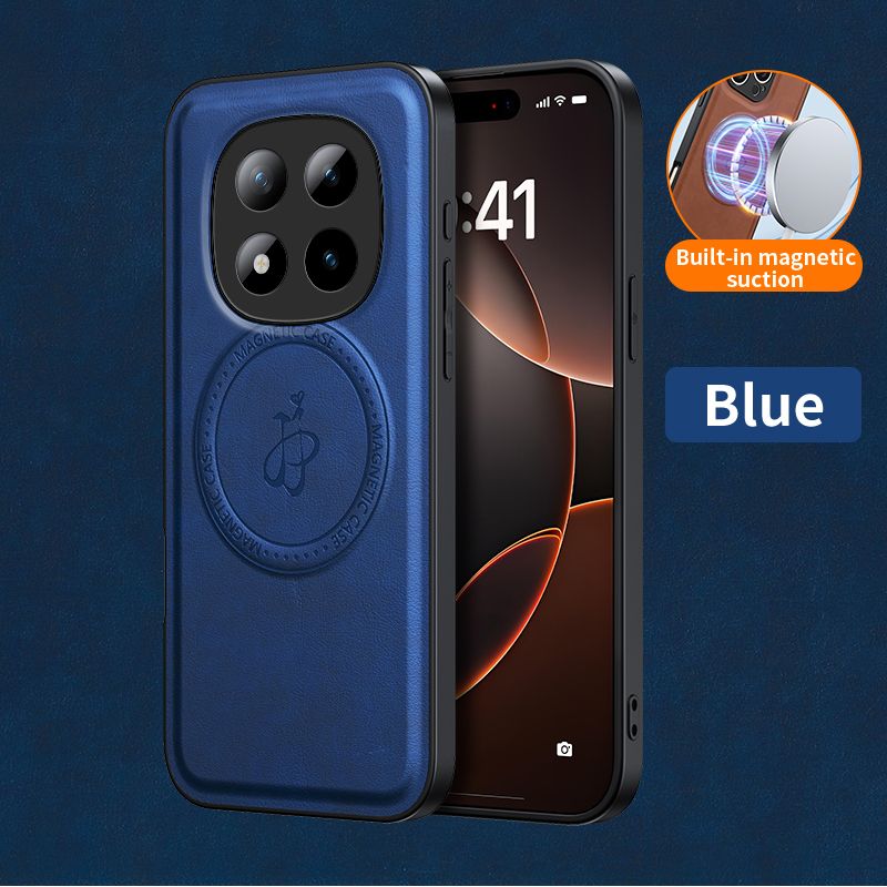 Magnetic Leather Phone Case for Xiaomi Redmi Note 15 Pro 15 14 Pro Plus 14 Pro 14 13 Pro+ Plus PU Leather Back Cover