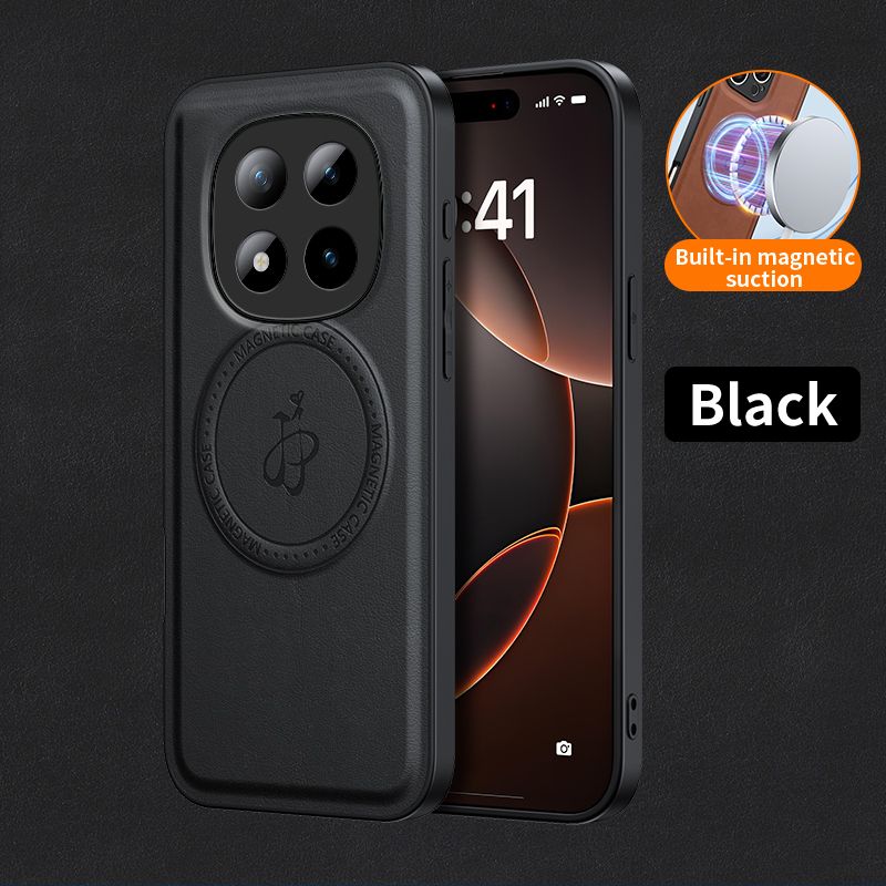 Magnetic Leather Phone Case for Xiaomi Redmi Note 15 Pro 15 14 Pro Plus 14 Pro 14 13 Pro+ Plus PU Leather Back Cover