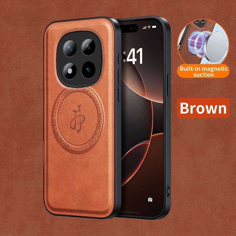 Magnetic Leather Phone Case for Xiaomi Redmi Note 15 Pro 15 14 Pro Plus 14 Pro 14 13 Pro+ Plus PU Leather Back Cover