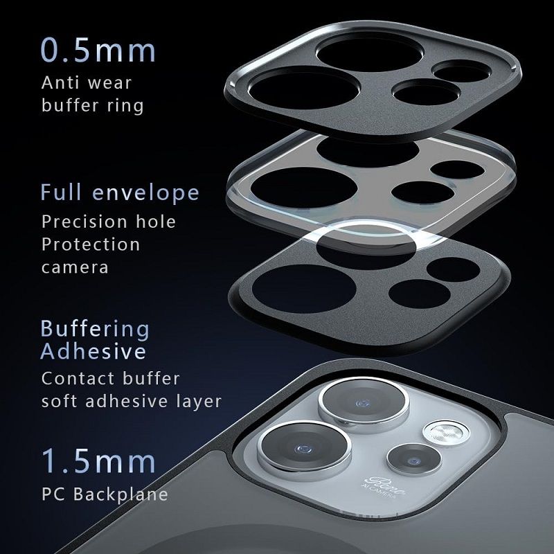 Case Cover for Oppo Reno 15 Pro 15F 15 Pro Max 14F 13F 12F 14 13 12 11 11F Built-in Magnetic Anti-Shock Cell Phone Case