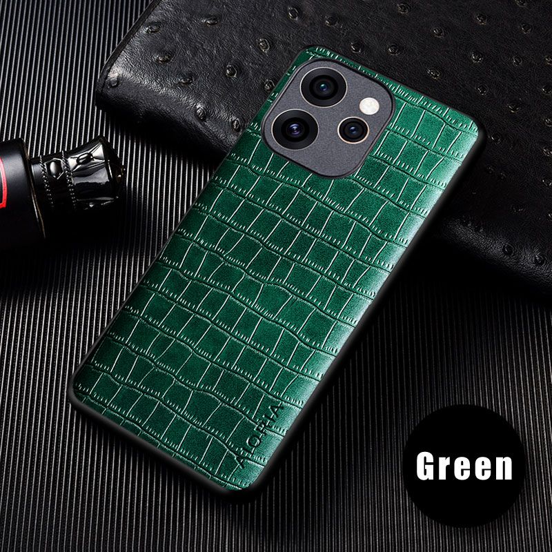 Leather Back Cover for OPPO Reno 15 Pro Max 15F 15 Pro 14F 14 13F 12F 12 13 11F 11 10 Pro Fashion Crocodile Leather Anti Drop And Anti Slip Phone Case