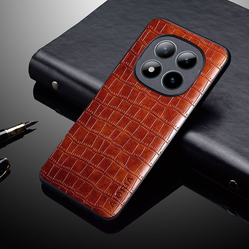 Leather Back Cover for Xiaomi Redmi Note 15 Pro Plus 14 Pro 14s 13 Pro Plus Fashion Crocodile Leather Anti Drop And Anti Slip Phone Case