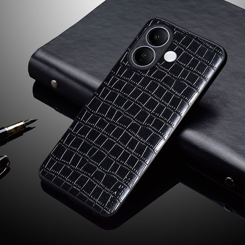 Leather Back Cover for Vivo V60 Lite V60 V50 V50 Lite V40 V30 Pro Fashion Crocodile Leather Anti Drop And Anti Slip Phone Case