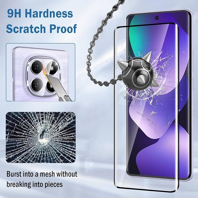 [2 Pack] 3D Screen Protector for Xiaomi Redmi Note 15 Pro 4G (6.77" inch) Note 15 4G (6.77" inch) 9H Tempered Glass Film,HD Clear Scratch Resistant,Bubble-Free