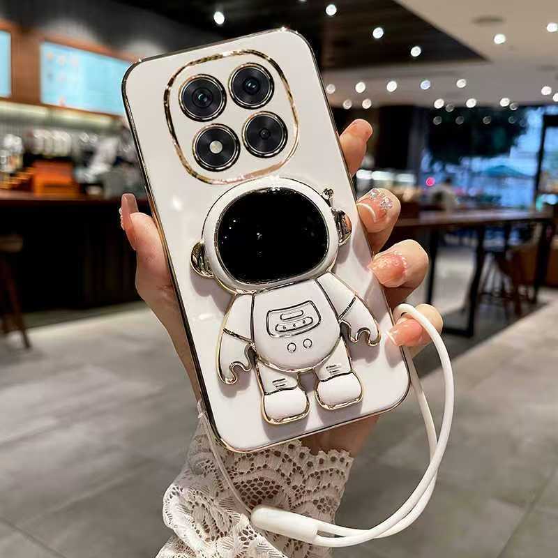 Phone Case for Xiaomi Redmi Note 15 Pro 15 Pro Max 15 Electroplated Astronaut Bracket Anti-Drop Protective Case