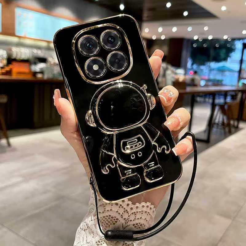 Phone Case for Xiaomi Redmi Note 15 Pro 15 Pro Max 15 Electroplated Astronaut Bracket Anti-Drop Protective Case