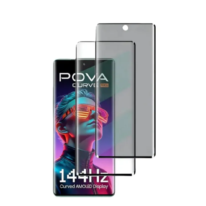 Infinix Note Edge Curved Coverage Screen Protector for Infinix Note Edge 9H Tempered Glass Film,HD Clear Scratch Resistant,Bubble-Free