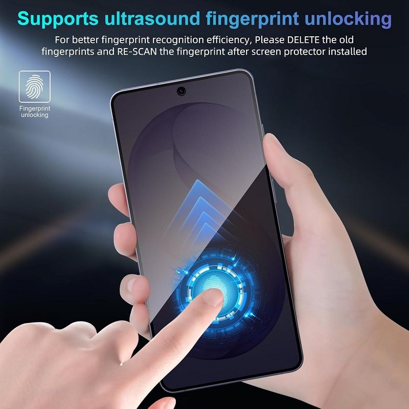 [2-Pack] Privacy Screen Protector for Samsung Galaxy S26 Ultra S25 FE S26 Plus S25 Ultra Anti-Spy Tempered Glass Film 9H Hardness, Upgrade Edge Protection, Easy Installation, Bubble Free