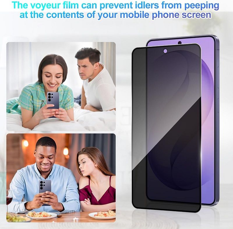 [2-Pack] Privacy Screen Protector for Samsung Galaxy S26 Ultra S25 FE S26 Plus S25 Ultra Anti-Spy Tempered Glass Film 9H Hardness, Upgrade Edge Protection, Easy Installation, Bubble Free