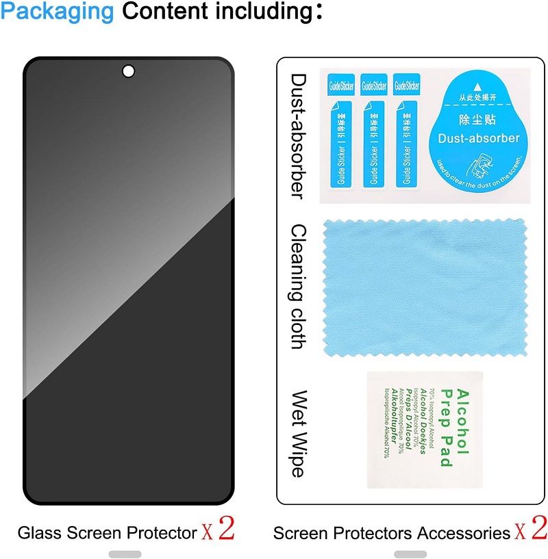 [2-Pack] Privacy Screen Protector for Samsung Galaxy S26 Ultra S25 FE S26 Plus S25 Ultra Anti-Spy Tempered Glass Film 9H Hardness, Upgrade Edge Protection, Easy Installation, Bubble Free