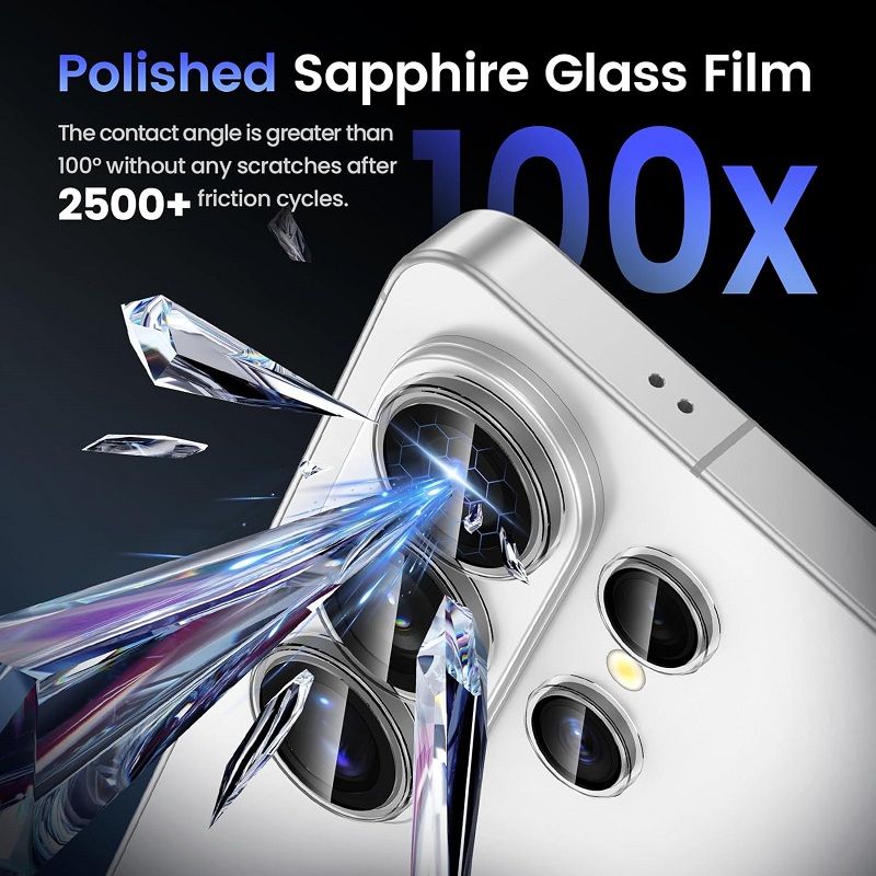 Compatible with Samsung Galaxy S26 Ultra Camera Lens Protector, 9H Tempered Glass Camera Cover Screen Protector Metal Individual Ring [Installation Tray][Case Friendly]