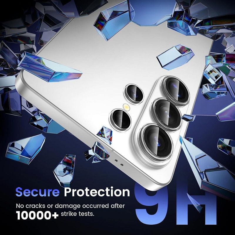 Compatible with Samsung Galaxy S26 Ultra Camera Lens Protector, 9H Tempered Glass Camera Cover Screen Protector Metal Individual Ring [Installation Tray][Case Friendly]