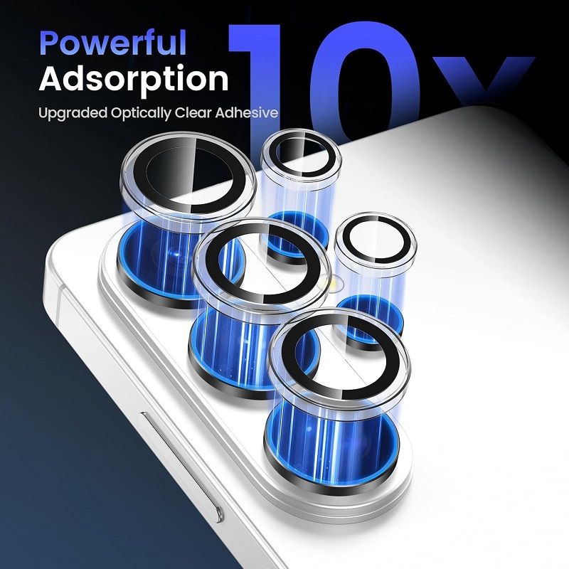 Compatible with Samsung Galaxy S26 Ultra Camera Lens Protector, 9H Tempered Glass Camera Cover Screen Protector Metal Individual Ring [Installation Tray][Case Friendly]