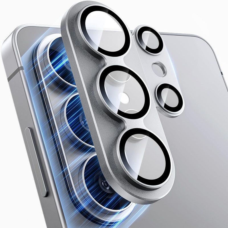Compatible with Samsung Galaxy S26 Ultra Camera Lens Protector, 9H Tempered Glass Camera Cover Screen Protector Metal Individual Ring [Installation Tray][Case Friendly]