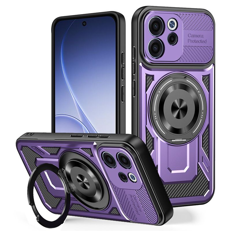 Phone Case for OPPO Reno 15F 15 Pro 15 Pro Max Compatible with MagSafe,360 Degree Rotating Magnetic Stand Anti-Drop Case Cover