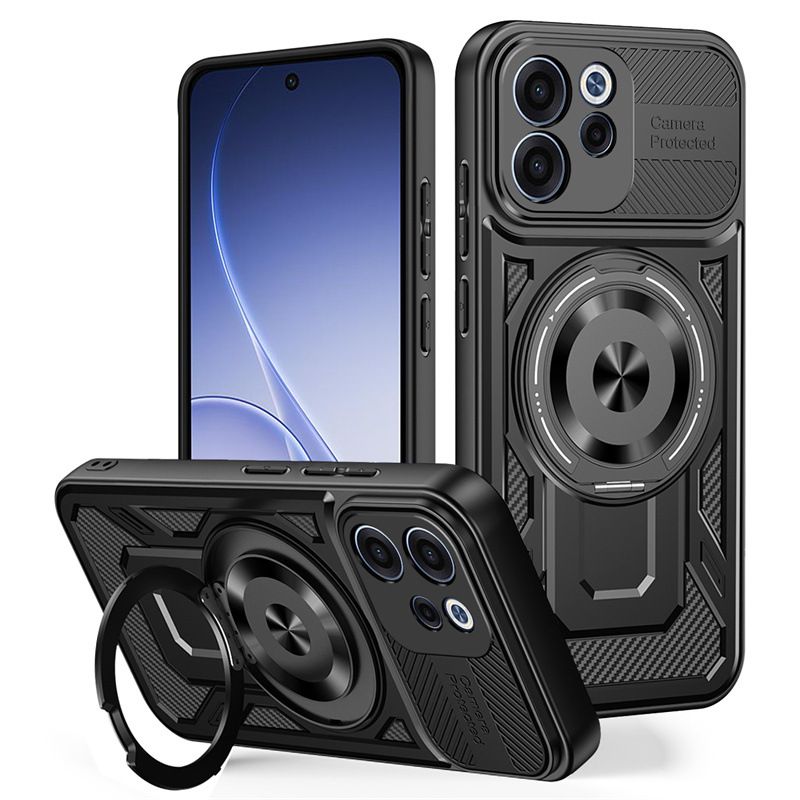 Phone Case for OPPO Reno 15F 15 Pro 15 Pro Max Compatible with MagSafe,360 Degree Rotating Magnetic Stand Anti-Drop Case Cover