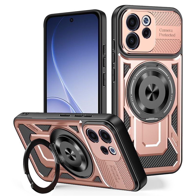 Phone Case for OPPO Reno 15F 15 Pro 15 Pro Max Compatible with MagSafe,360 Degree Rotating Magnetic Stand Anti-Drop Case Cover