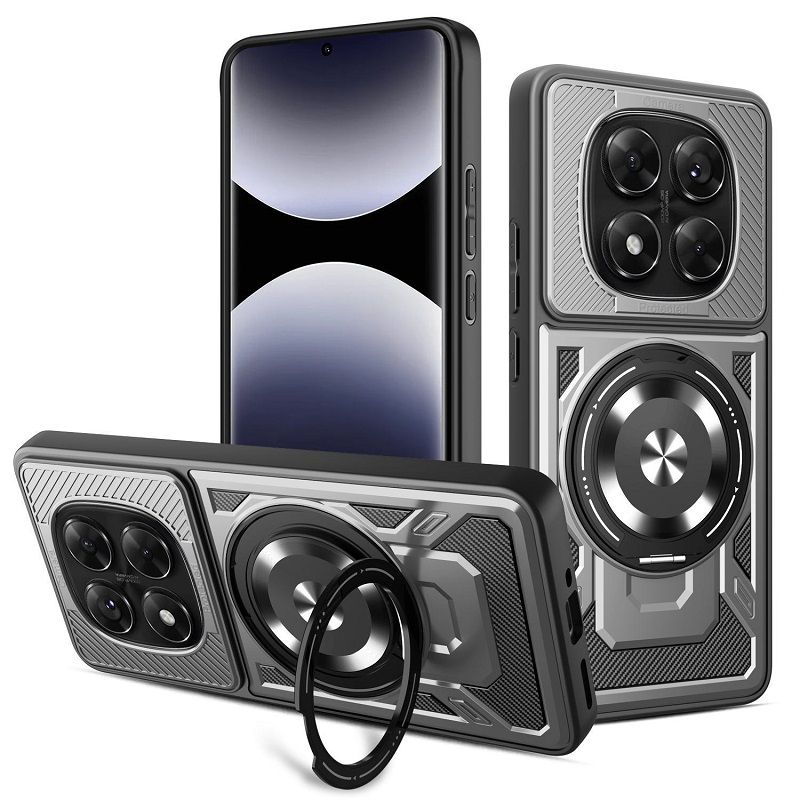 Phone Case Xiaomi Redmi Note 15 Pro 15 Pro Plus 14s 14 Pro 13 Pro Plus 13 Compatible with MagSafe,360 Degree Rotating Magnetic Stand Anti-Drop Case Cover