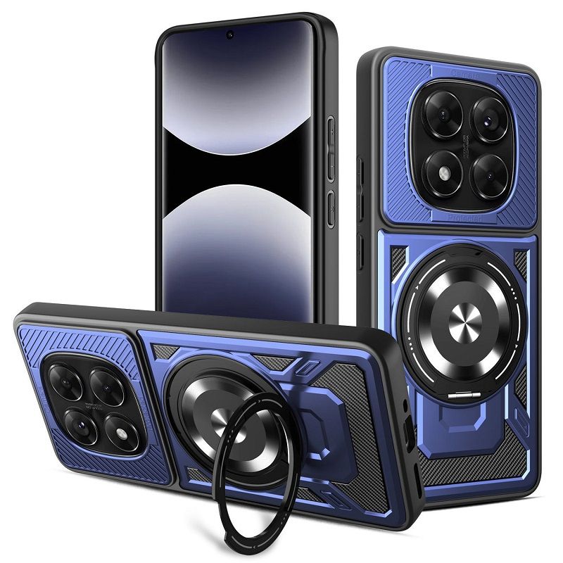 Phone Case Xiaomi Redmi Note 15 Pro 15 Pro Plus 14s 14 Pro 13 Pro Plus 13 Compatible with MagSafe,360 Degree Rotating Magnetic Stand Anti-Drop Case Cover