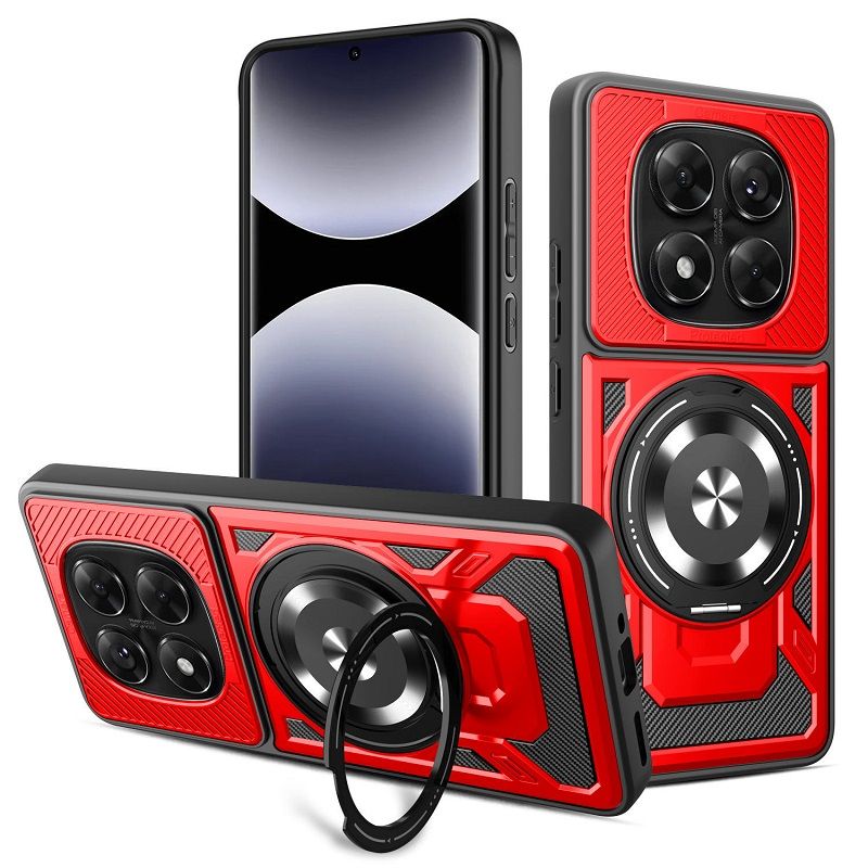 Phone Case Xiaomi Redmi Note 15 Pro 15 Pro Plus 14s 14 Pro 13 Pro Plus 13 Compatible with MagSafe,360 Degree Rotating Magnetic Stand Anti-Drop Case Cover