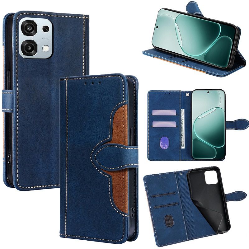 Leather Flip Cover Case for OPPO A6 Pro [Flip Vintage Leather] Wallet Shockproof Durable Retro Phone Case