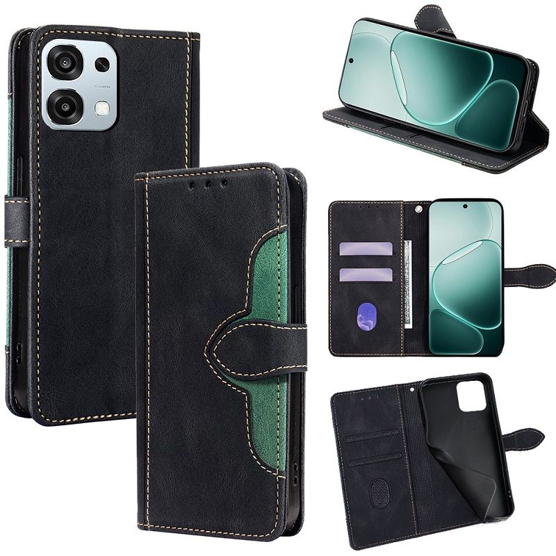 Leather Flip Cover Case for OPPO A6 Pro [Flip Vintage Leather] Wallet Shockproof Durable Retro Phone Case