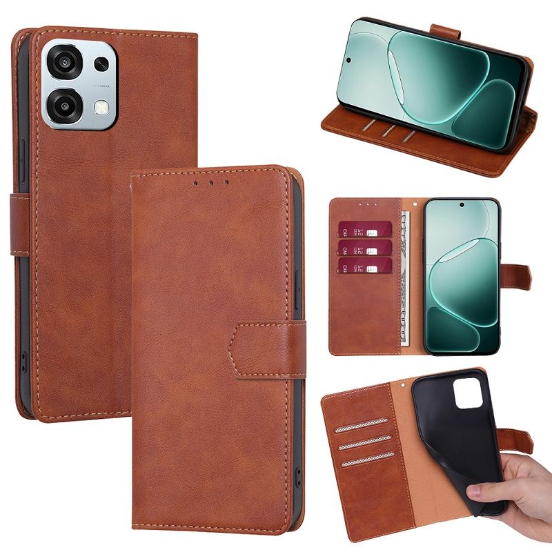 Leather Flip Cover Case for OPPO A6 Pro [Flip Vintage Leather] Wallet Shockproof Durable Retro Phone Case
