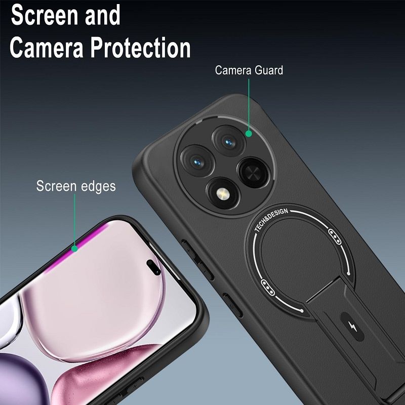 Phone Case for Vivo V60 V60 Lite V50 Lite V50 V50e V30 Pro Luxury Anti-Drop Stand Case TPU Phone Grip Wireless Charging Skin-Friendly Mobile Phone Cover