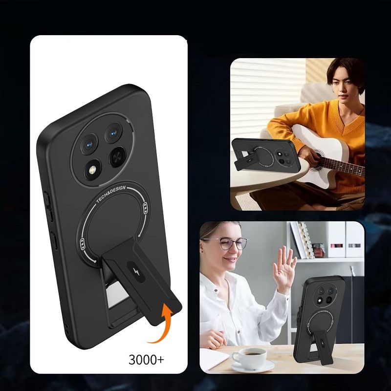 Phone Case for Vivo V60 V60 Lite V50 Lite V50 V50e V30 Pro Luxury Anti-Drop Stand Case TPU Phone Grip Wireless Charging Skin-Friendly Mobile Phone Cover